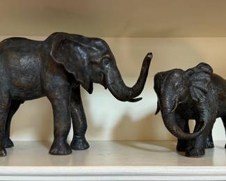 Pair of Elephant Sculptures