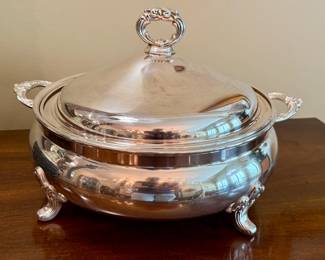 Silver plated chafing dish by Poole