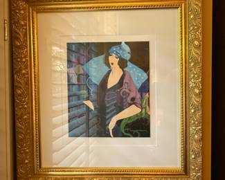 "Liza" Artwork Framed and Matted - Itzchak Tarkay