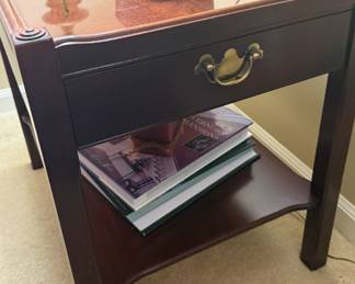 Wood Side Table with Drawer and Brass Pull - Hickory Chair Company