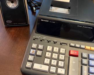 Electric Pencil Sharpener and Sharp Printing Calculator