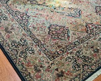 "Empress Kirman Black" Karastan Woven Wool Rug - 8'8"x12'