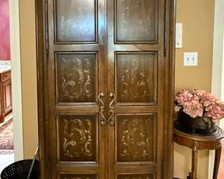 Wood Armoire with Gold Accents - Grand Tour, Heritage