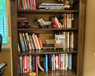 Wood Bookshelf with Lower Cabinet