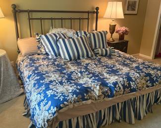 King size metal headboard and mattress set
