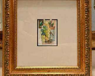 "Leafy Dreams" Serigraph 82/350 - Framed and Matted - Itzchak Tarkay