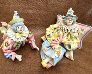 Porcelain Clowns Made in Italy For Gump's in San Francisco