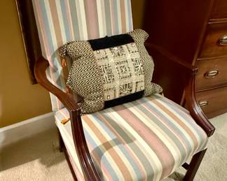 Highback Wood and Upholstered Armchair