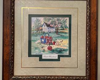 "Sweet Homeland" Framed, Matted and Signed by Lisa Geiman