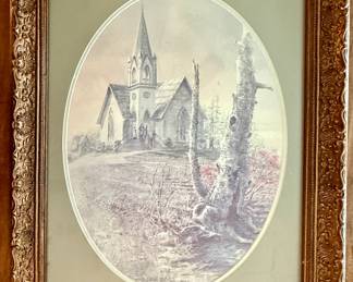 Ben Hampton "Sunrise Service" signed, matted and framed print