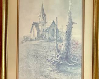 Ben Hampton "Sunrise Service" signed, matted and framed print
