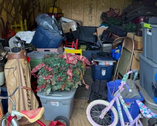 Bicycle, Tricycle, Golf Clubs and Home Decor