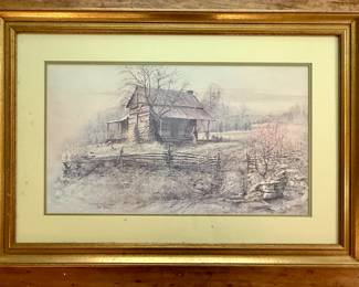 Ben Hampton "Carolina Haze" signed, matted and framed print