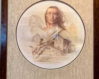 Ben Hampton "The Raven" signed, matted and framed print