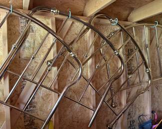 Full size brass head- and footboards (2)
