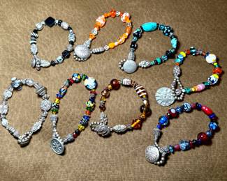 Assorted Glass Bead Bracelets
