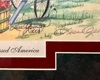 "Blessed America" Framed, Matted and Signed by Lisa Geiman