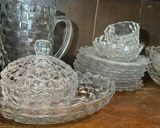 Assorted Fostoria Cut Glass Dishes