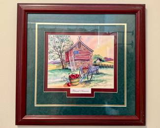"Blessed America" Framed, Matted and Signed by Lisa Geiman