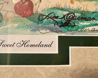 "Sweet Homeland" Framed, Matted and Signed by Lisa Geiman