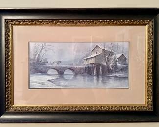 Ben Hampton "Sunday Morning" signed, matted and framed print
