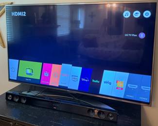 LG 60" Television with soundbar
