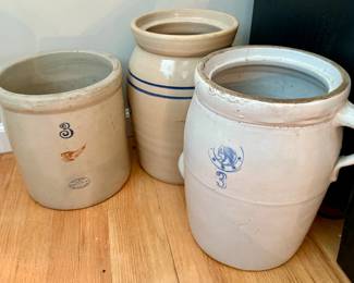 Assorted Stoneware Crocks