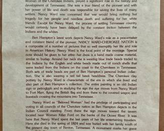 Nancy Ward-Cherokee Nation "Wild Rose of Cherokee" the Prophetess and Beloved Woman of the Cherokee Indians