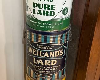 Antique Lard Containers