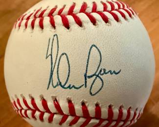 MLB American League baseball signed by Hall of Fame pitcher Nolan Ryan (to be authenticated)