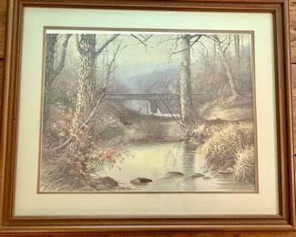 Ben Hampton Limited Edition "Stepping Stones" matted and framed print