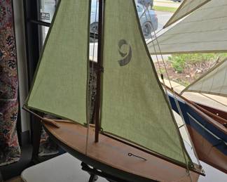 large model sailboat on stand
