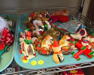 vintage Christmas ornaments and more