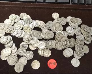 1940s mercury dimes 90% silver