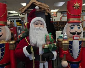 Large Santa and nutcrackers