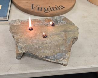 3 wick oil rock candles