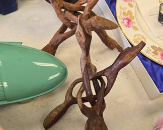 hand carved African plant stands