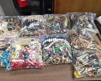 bags full of costume jewelry 5lbs plus each bag