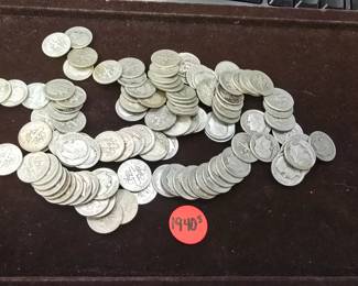 1940s Roosevelt dimes 90% silver
