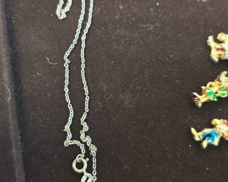 Sterling silver necklace and charm