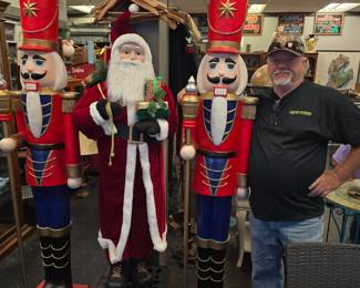 Large Santa and nutcrackers