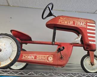 Vintage power trac chain drive pedal tractor