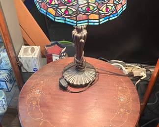dragon fly jeweled stained glass lamp