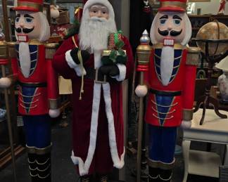 Large Santa and nutcrackers