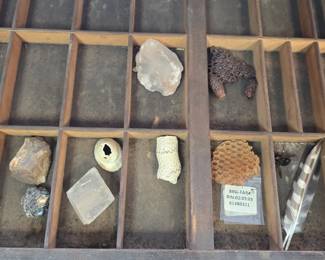 antique 25 drawer Hamilton printers type set cabinet