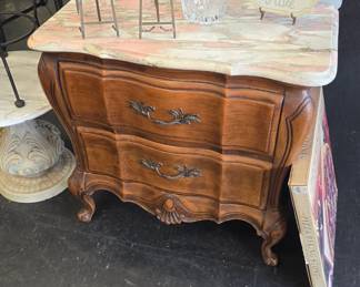 Marble top end table and more