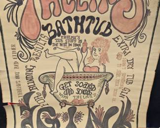 awesome vintage custom drawn sign Thelmas Bathtub Gin
