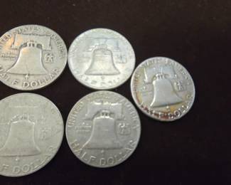 Franklin Half dollars 90% silver