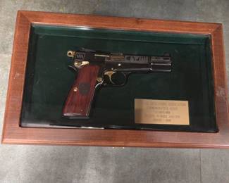 Browning Hi Power 9mm, Special Operations Association special issue 219 of 250! Bad to the bone much nicer in person comes with display case, white gloves, paperwork, and original Browning case.