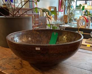 Large ceramic hand glazed bowl 7” x 20.5” $200 + tax